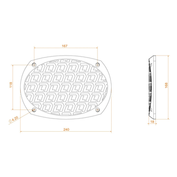 DL Audio Gryphon Pro 69 Grill Orange - ракурс 3